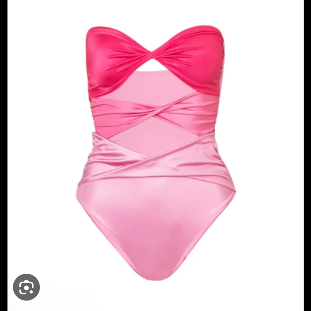 Baobab ola pink one piece swimsuit.